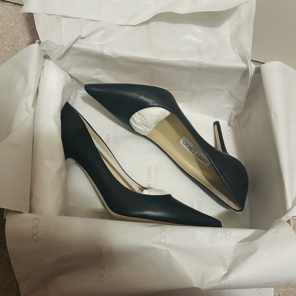 NWT Jimmy Choo Agnes Black Women's Pumps Size 37 - Picture 7 of 8